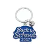 Llaveros personalizados más vendidos transfronterizos, dijes para mochilas, colgantes de aleación para la temporada de graduación, accesorios con temática de campus para las mochilas de los estudiantes