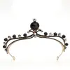 Tocado corona de novia elegante pedrería Perla accesorios para el cabello de 18 cumpleaños exquisita corona semicircular versátil joyería para bodas