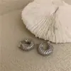 Pendientes Brillantes Azules con Forma de Bolso para Mujer, de Alta Gama y Impresionantes, Clips para Orejas Circulares, Pendientes Únicos Populares de Lujo Ligero al por Mayor