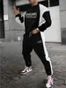 Traje de Sudadera con Cuello Redondo y Pantalón para Hombre Temu Transfronterizo Estampado 3D Moda Hip-Hop al Aire Libre Ropa Deportiva