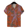 2026 Verano Nuevo Estilo de Comercio Exterior Camisa Casual de Manga Corta con Estampado 3D para Hombre Estilo Hawaiano Camisa de Cuello Cubano para Hombre