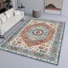 Alfombra de Terciopelo Cristal Transfronteriza Alfombra Persa Resistente a la Suciedad Antideslizante Alfombra Completa para el Hogar Dormitorio Sala de Estar Sofá Mesa de Centro