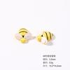 Accesorios de Resina Adorno para la Cabeza de Abeja de Dibujos Animados Accesorios DIY Horquilla para el Cabello de Niños Gota de Crema Pegamento Parche para Carcasa de Teléfono Móvil