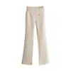 Calça Micro Flare Elegante e Versátil para Mulheres 2026 Outono/Inverno Novo Cintura Alta Emagrecedor Casual Longa Modeladora de Corpo Chique Calça Flare