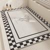 Alfombrilla de Piso Anillo de Seda para Baño Lavable Hueca Antideslizante para Baño Alfombrilla Resistente a la Suciedad Anticaída