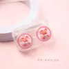 Estojo de Lentes de Contato de Alta Aparência Estilo Desenho Animado, Design Simples para Estudantes e Meninas, Caixa de Cuidados para Viagem, Caixa Companheira Portátil