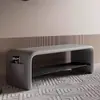 Banco para Cambiarse los Zapatos Estilo Silla de Recibidor, Banco para Ponerse los Zapatos en la Entrada del Hogar, Banco Largo con Zapatero Integrado, Estilo Simple, Acero Inoxidable