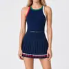 Sutiã Esportivo Colete em I à Prova de Choque Transfronteiriço Feminino Completo Cor Contrastante Roupa para Fitness Corrida Yoga Conjunto Verão