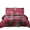 Comércio exterior transfronteiriço estilo europeu luxo leve jacquard acetinado capa de edredom de plumas conjunto de três peças conjunto de cama para casa