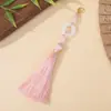 Estilo nacional borla fleco bucle anillo de correr cierre de langosta borla accesorios de decoración de ropa colgante de abanico borla colgante Hanfu broche pequeño colgante