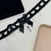 Disfraz de Halloween Pure Lust Cadena de Suéter con Lazo Negro y Corazón Gargantilla Correa para el Cuello Accesorios para el Cuello