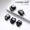 Peça Semi-acabada Esculpida Estrela de Arco de Obsidiana Prateada Natural Fábrica de Acessórios Feitos à Mão Venda Direta Acessórios para Joias DIY
