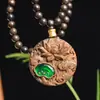 Venta Directa de Fábrica del Popular Colgante de Lujo Negro y Dorado del Dios de la Riqueza con un Buda sin Rostro, Adecuado para Colgar en el Cuello o en el Coche