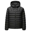Chaqueta de plumón ligera con capucha para hombre, nuevo modelo de invierno, 90% plumón de pato blanco, cálida, resistente a la lluvia y la nieve, abrigo corto