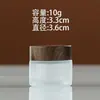Botella cosmética de vidrio esmerilado Tapa simple de veta de madera Botella de loción esencia tipo prensa Tarro de crema Botella vacía para decantar cuidado de la piel