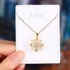 Internet Celebrity Design Titanium Steel Colar Jóias Mulheres de Alta Qualidade Sense Zircon Rotativa Dupla Camada Pingente Nicho Luz Luxo Elegante Jóias