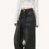 Jeans Cielo Estrellado 2026 para Mujer, Estilo High Street, Corte Holgado de Pierna Ancha, Adornos Pesados de Pedrería, Cordón, Adelgazante, Pantalones de Longitud Completa