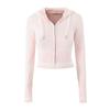 Venta al por mayor transfronteriza Otoño e Invierno 2025 Moda Femenina Europea y Americana Conjunto de Chaqueta de Punto de Alta Elasticidad con Capucha y Pantalones Ajustados Otoño