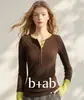 Camiseta de manga larga b+ab con bloques de color, imitación de dos piezas para mujer, corte ajustado, adelgazante, estilo retro, suave y elástica, perfecta como capa interior o capa base