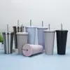 2024 Novo Copo com Canudo de Aço Inoxidável 710ml Tampa de Abertura Grande Copo para Milk Tea Pérola Capacidade Grande Personalizável Copo de Água Térmico