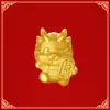 Colar pingente da sorte dragão do zodíaco colar com design de ano do zodíaco nicho ouro areia joia de presente estilo chinês novo para namorada