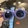 Novos Óculos Polarizados Infantis para Meninos e Meninas Tirarem Fotos, Óculos de Sol de Silicone Cool Anti-UV, Óculos de Sol Estilo Desenho de Cordeiro