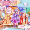 Livro de Fantasia Menina da Lua de Madeira Livro de Fantasia de Princesa com Adesivos Diário Criativo para Menina Decoração com Adesivos Criativos