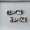 Lindo Oso Cuadros de Cereza Lazo Pasador Funda para Teléfono Calcetines Accesorios de Ropa Bolsa de Calcetín DIY Ropa para Mascotas