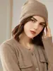 Gorro de Protección para los Oídos de Cachemira Pura para Mujer, Otoño e Invierno 2026, Gorro de Punto Versátil Estilo Coreano, Gorro de Lana Espeso y Cálido