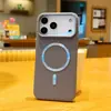 Adecuado para funda de teléfono magnética para iPhone 18 Pro Max, funda protectora de cuero con marco metálico para lente de Samsung S26 Ultra