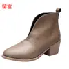 Liu Fu Pronta Entrega Dropshipping Estilos o Ano Todo Estilos Primavera/Outono/Verão/Inverno Comércio Exterior Europeu/Americano Tamanho Grande Salto Grosso Sapatos Individuais Femininos