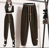 Calça de Moletom Grossa de Veludo Feminina Outono e Inverno 2024 Leggings de Cintura Alta Efeito Emagrecedor Urso Bordado Veludo Cotelê Calça Esportiva Casual
