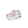 Zapatos de Padre Transpirables de Malla con Suela Gruesa para Aumentar Altura de Cuero Genuino con Amortiguación de Aire para Mujer Combinación de Colores Retro Nuevos Primavera 2025 Zapatos Deportivos y Casuales