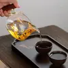 Fabricante Vidrio Té Hai Gongdao Taza Enano Madera Pájaro Flor de Ciruelo Taza Masculina Lateral Mango de Madera a Taza de Té Divisor de Té Pico de Águila Taza Masculina