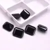 Espinélio Preto Natural Corte Esmeralda Retangular 3*5-8*10mm Pedra com Fundo Pontiagudo para Anel Pendente DIY Incrustação