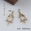 Acessórios DIY Feitos à Mão Liga de Liga de Cobre Eletroforese Conserva Cor Grampo de Cabelo Antigo Etiqueta de Joia Flor Porosa Conexão de Franja