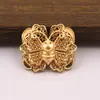 Accesorios para Joyería DIY Cobre Fundido Filigrana Colgante Hueco de Abeja Pasador Adorno para el Cabello Hanfu Materiales Estilo Étnico Chino