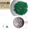 Cuentas Sueltas de Ágata Roja, Negra y Verde Natural, Accesorios Semiacabados para Pulsera de Cuentas Redondas DIY de Jade, Cuentas de Ágata