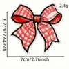 Parche de Tela Bordado de Lazo de Dibujos Animados Dulces Serie Roja Parche Decorativo para Ropa Equipaje Sello Bordado con Respaldo Adhesivo