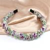 Diadema coreana vintage ins floral plisada de tela súper hada para mujer, estilo fresco, diadema de celebridad cibernética, accesorios para el cabello