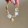 Pulsera de Concha de Dopamina Azul para Mujer Diseño de Nicho Sensación de Alta Gama Joyería Hecha a Mano Accesorios con Atmósfera de Estilo Vacacional Costero
