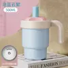 Nueva taza aislada de acero inoxidable 316, taza mini de escritorio, taza con pajilla para mantener el frío montada en coche, taza linda de gran capacidad para estudiantes