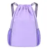 Mochila com Cordão de Tecido Oxford, Sacola de Presente Leve, Bolsa de Treinamento para Equipe de Maratona, Logo Personalizável