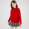 Nuevo suéter infantil grueso de cuello semi-alto de lana pura para niños y niñas suave pegajoso cálido para bebé camiseta base superior