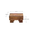 Reposapiés de Madera Maciza Anticorrosión Taburete Escalón para Balcón Exterior Reposapiés Elevador de Altura para Cocina Interior Reposapiés para Oficina