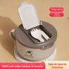 Aço inoxidável 304 tigela para macarrão instantâneo com filtro copo para macarrão instantâneo louça dobrável lancheira selada com tampa lancheira para dormitório estudantil