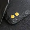 Colgante Redondo Pequeño con Baño de Plata S925 en Todo el Cuerpo con Oro Antiguo Accesorio para Joyería DIY Adorno de Seis Palabras Mantra Tesoros Budistas Ocho