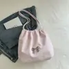 Bolsa Saco de Alta Qualidade Estilo Coreano Nova Moda Primavera/Verão 2026 Grande Capacidade Laço Versátil para Estudantes Bolsa Tote