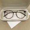 Gafas Redondas Negras Ultraligeras para Miopía para Mujeres con Alto Grado y Buen Aspecto para Viajeros Matutinos y Estudiantes Sin Maquillaje y Gafas Anti Luz Azul