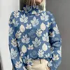 Otoño e Invierno Versátil Europeo y Americano Transfronterizo Amazon Nuevo Modelo E127 Suéter de Punto para Mujer Cuello Alto